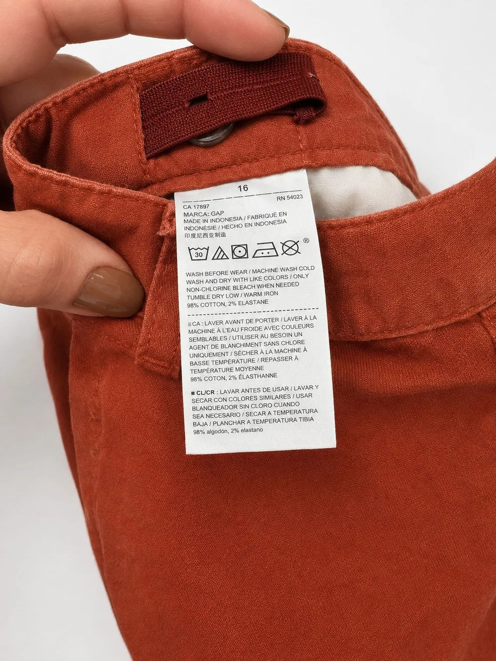 Old Navy Rust Orange Casual Kids Chino Pants Size 16 Boy